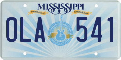 MS license plate OLA541