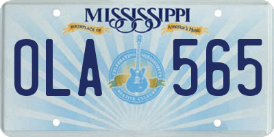 MS license plate OLA565