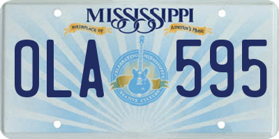 MS license plate OLA595