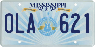 MS license plate OLA621