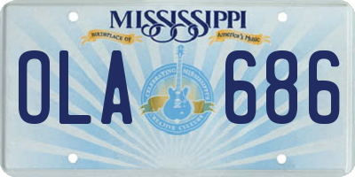 MS license plate OLA686