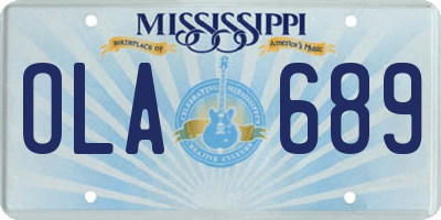MS license plate OLA689