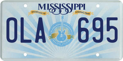 MS license plate OLA695