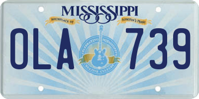 MS license plate OLA739