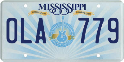 MS license plate OLA779