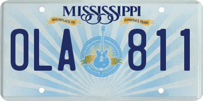 MS license plate OLA811
