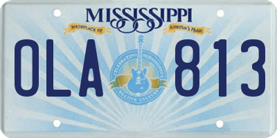 MS license plate OLA813