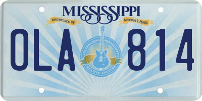 MS license plate OLA814
