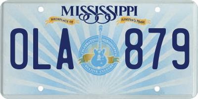 MS license plate OLA879