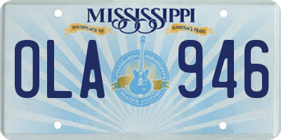MS license plate OLA946
