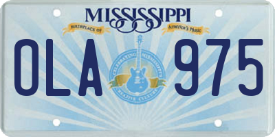 MS license plate OLA975