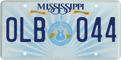 MS license plate OLB044