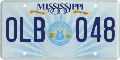 MS license plate OLB048