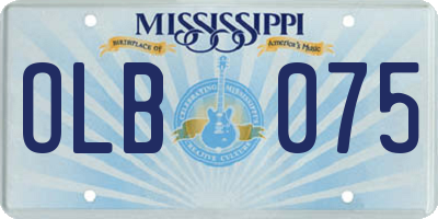 MS license plate OLB075