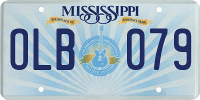 MS license plate OLB079