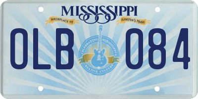 MS license plate OLB084