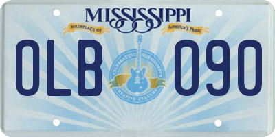 MS license plate OLB090