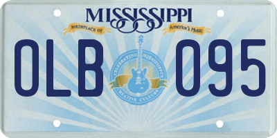 MS license plate OLB095