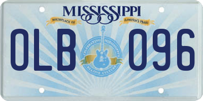 MS license plate OLB096