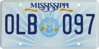 MS license plate OLB097