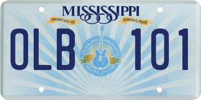 MS license plate OLB101