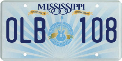 MS license plate OLB108