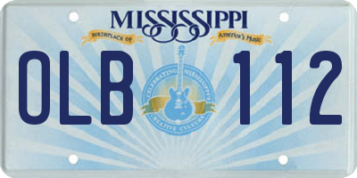 MS license plate OLB112
