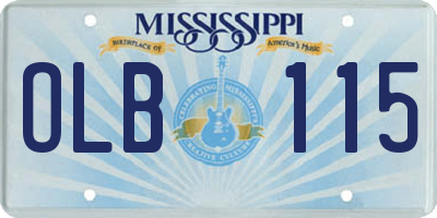 MS license plate OLB115
