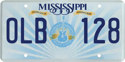 MS license plate OLB128