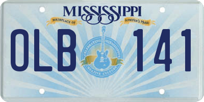 MS license plate OLB141