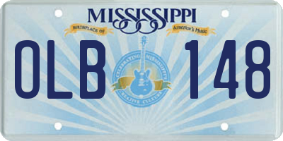 MS license plate OLB148
