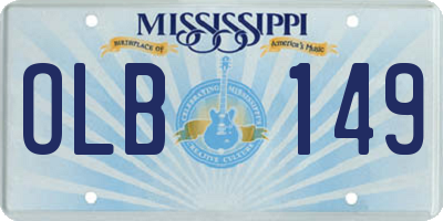 MS license plate OLB149