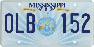 MS license plate OLB152