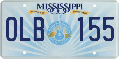 MS license plate OLB155