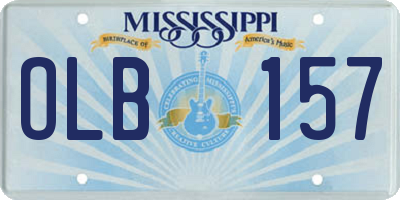 MS license plate OLB157
