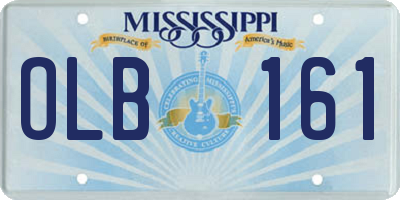 MS license plate OLB161