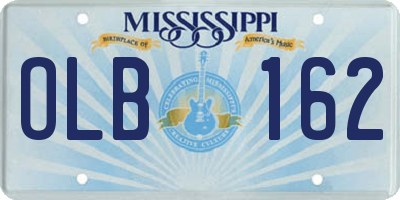 MS license plate OLB162