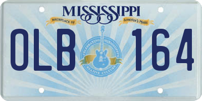 MS license plate OLB164