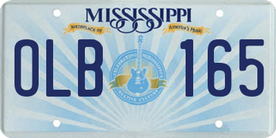 MS license plate OLB165