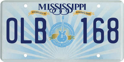 MS license plate OLB168