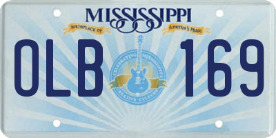 MS license plate OLB169