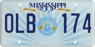MS license plate OLB174