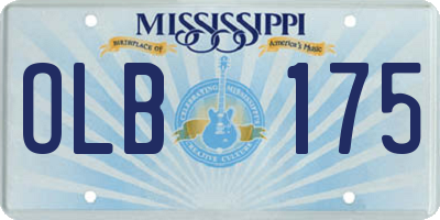 MS license plate OLB175