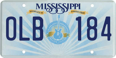 MS license plate OLB184