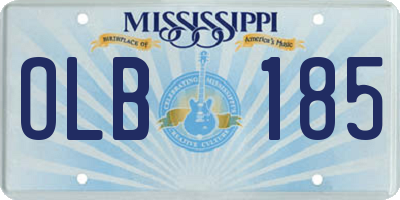 MS license plate OLB185