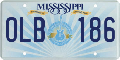 MS license plate OLB186