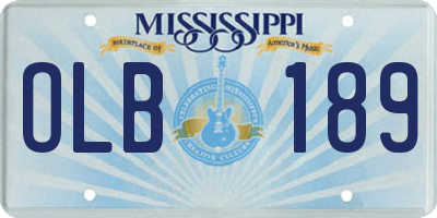 MS license plate OLB189