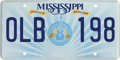 MS license plate OLB198