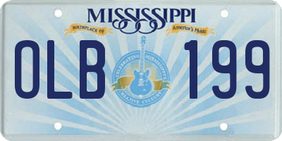 MS license plate OLB199