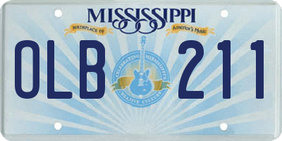 MS license plate OLB211